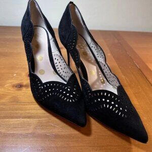 Boden Black Leather Heels